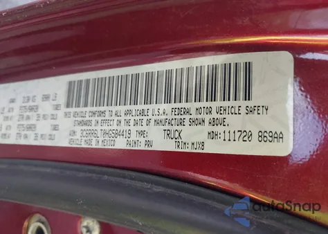 2017 Ram 1500 Big Horn 4X2 5'7 Box z USA, uszkodzony, nr VIN 3C6RR6LT0HG584419